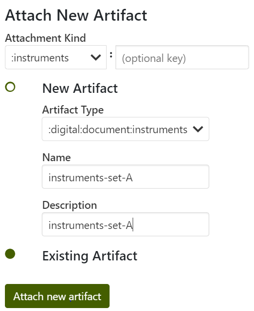 Creating Instrument-set Instance