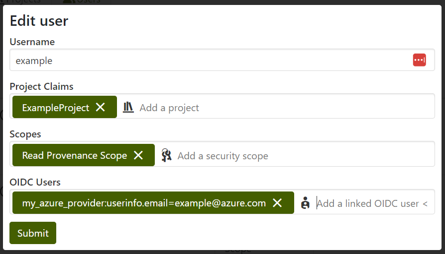 Add OIDC user claim