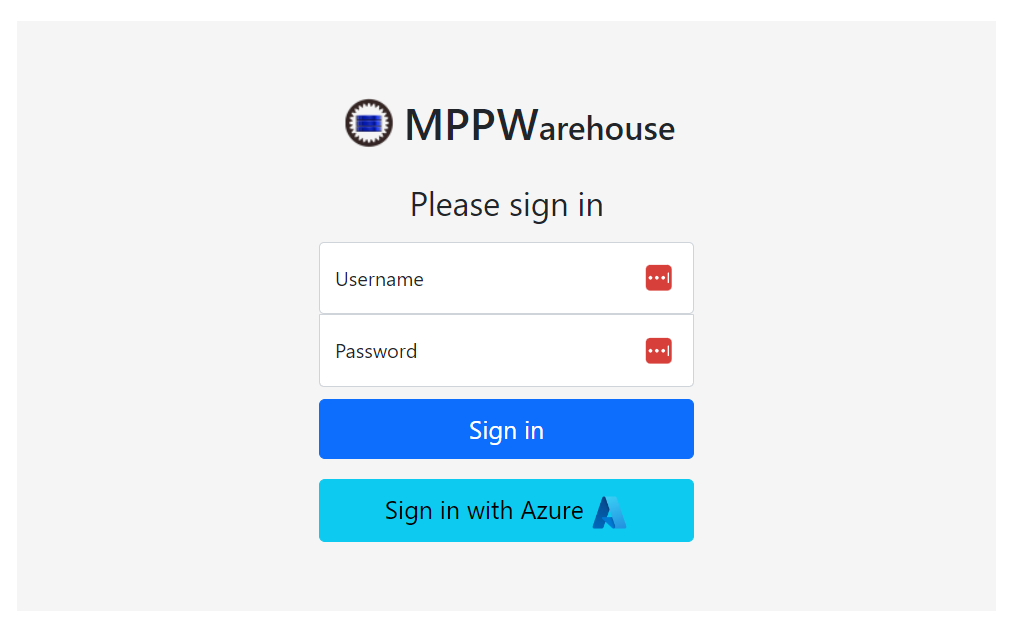 OIDC Sign in Page
