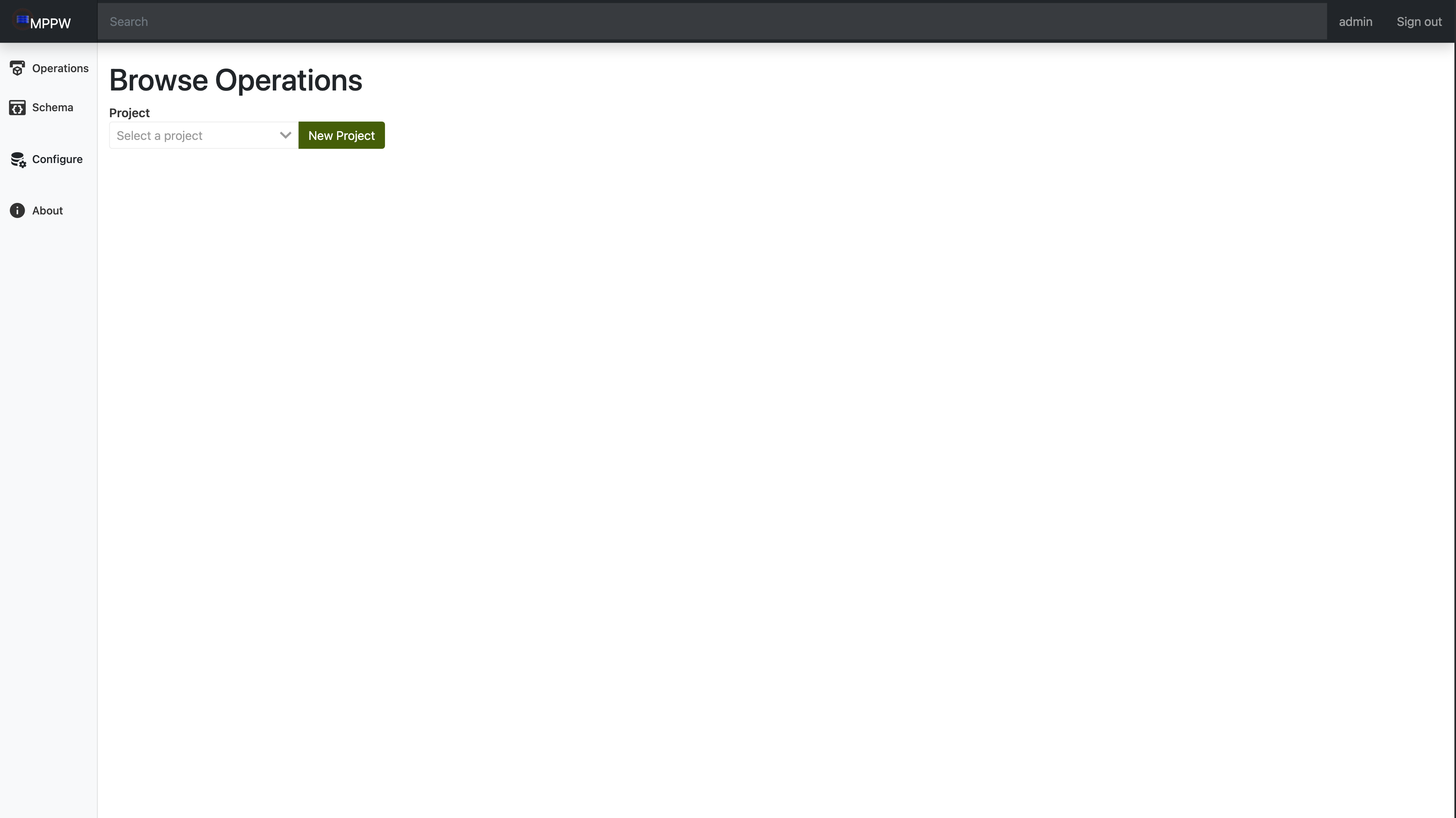 Browse Operations Page